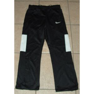 Black Sz Medium Elastic Waist Stretchy Athletic Pants Side Pockets NIKE DRI-FIT